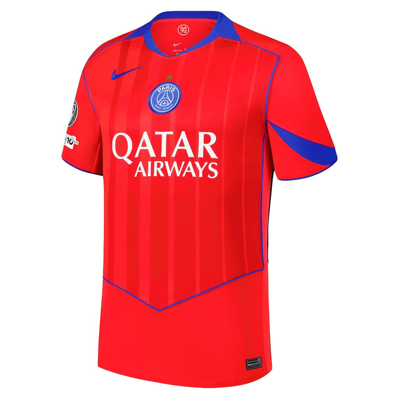 Maillot Third Stadium PSG Nike 25/26 avec Badge Champions d'Europe et Étoile Eiffel