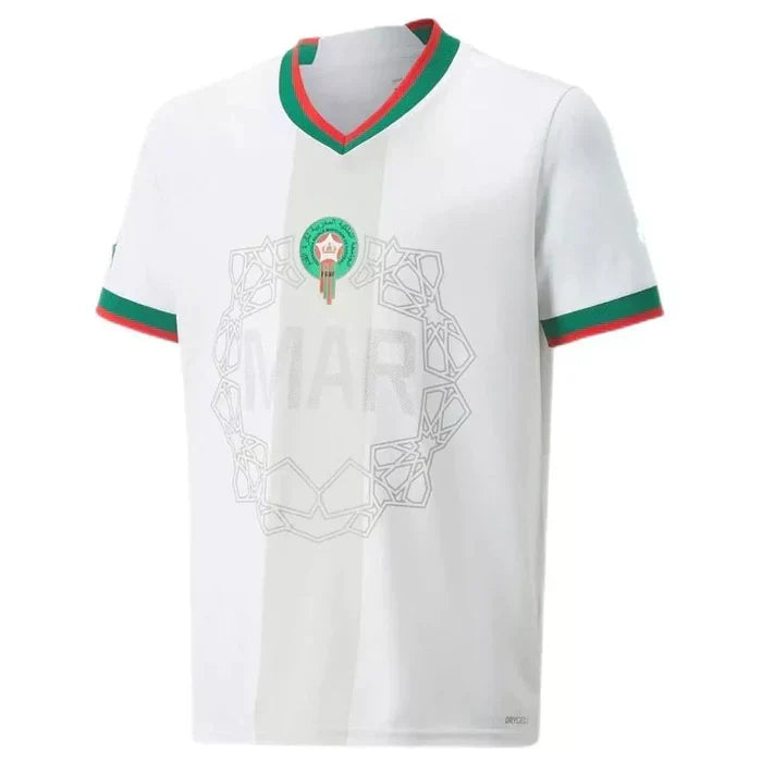 Maillot Maroc saison 2022 extérieur Coupe du Monde blanc